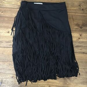 Idyllwind Womens Stylish Fringe Skirt - Black